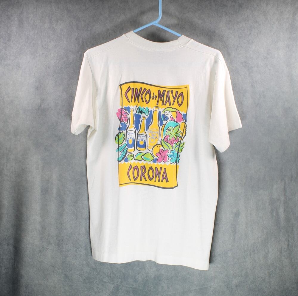 Vintage 80s Corona Extra Cinco De Mayo Parrot T-Shirt Single Stitch USA L